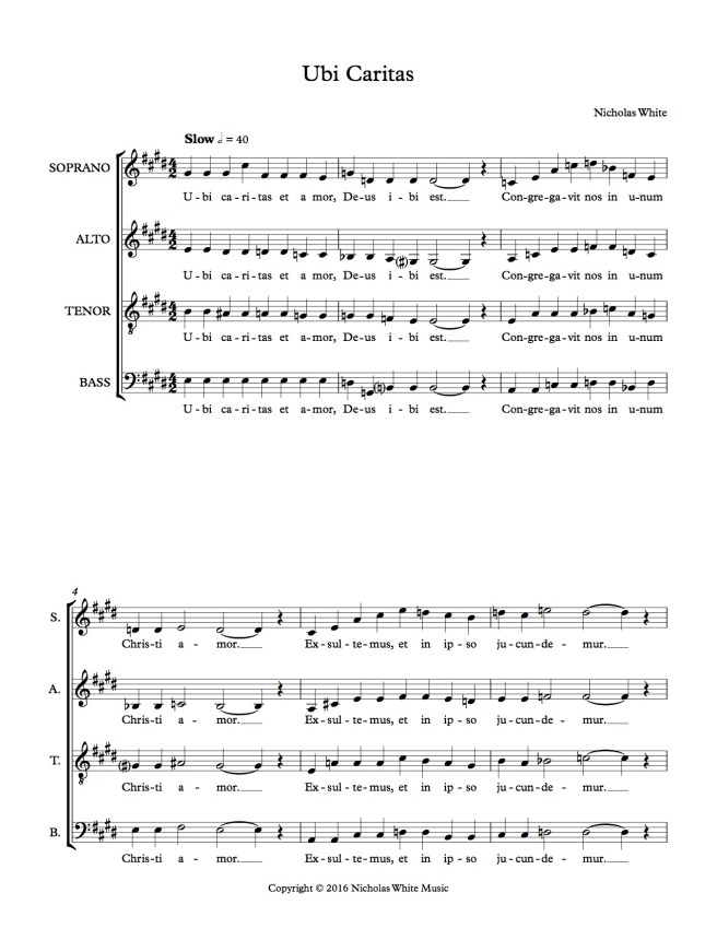 Ubi Caritas - Full Score